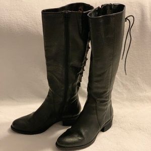 Steve Madden Lace Up Black Boots 6M